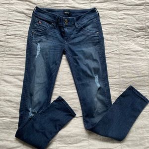 Hudson distressed skinny jeans